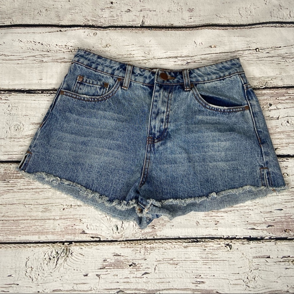 Tobi High-Rise Denim Shorts Size 28